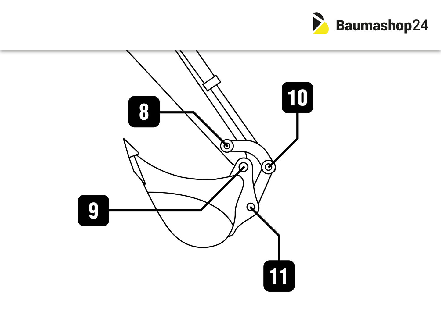 Komatsu Bolzen-/Buchsensatz Löffelstiel für PC16R-3HS