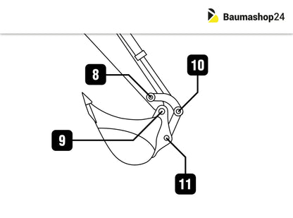 Komatsu Bolzen-/Buchsensatz Löffelstiel für PC16R-3HS